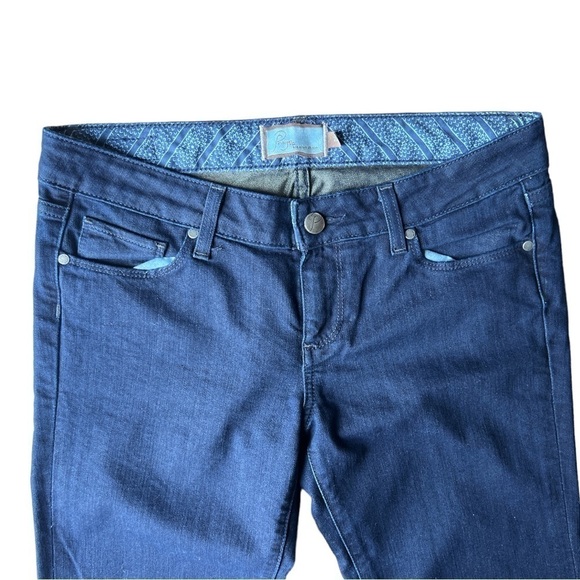 Paige Laurel Canyon Low Rise Dark Boot Cut Jeans 29 Waist Hemmed to 29 Inseam - Picture 3 of 13